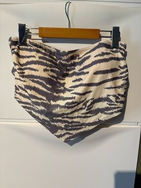 Àerie bikini top in Cream and Black Zebra Print